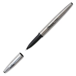 Sharpie Stainless Steel Pen - Black (pen with cap off)