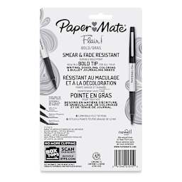 Paper Mate Flair Bold Pens - Set of 6 (back of package)
