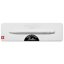 Caran d'Ache 849 Rollerball Pen - Black, front of case
