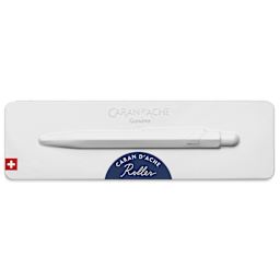 Caran d'Ache 849 Rollerball Pen - Blue, front of case