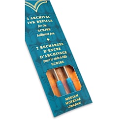 Ferris Wheel Press Scribe Ballpoint Pen Refills - Telltale Teal, Pkg of 2, Package Close-up