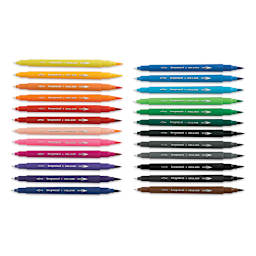 Bruynzeel Fineliner Brush Pens - Assorted, Set of 24