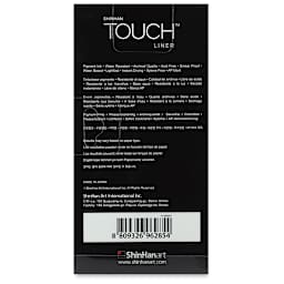 Shinhan Touch Liner Pens - Black, Set of 7 (back of package)