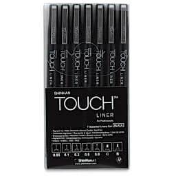 Shinhan Touch Liner Pens - Black, Set of 7