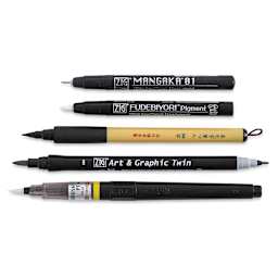 Kuretake Zig Illustration Basic Set 2 (set contents with caps removed)