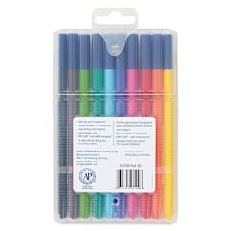 Staedtler Triplus Broadliner Felt Tip Pens - Assorted Colors, Set of 10 (back of package)