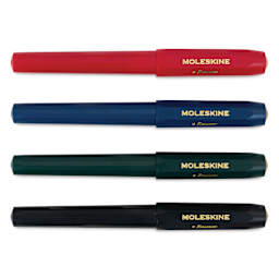 Moleskine Kaweco Ballpoint Pens with caps on