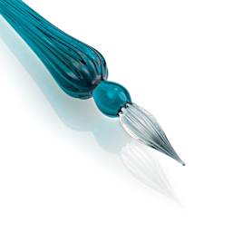 Herbin Round Glass Dip Pen - Emerald close-up of nib