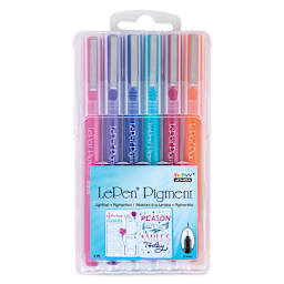 Marvy Uchida LePen Pigment Pens - Jewel Colors, Set of 6