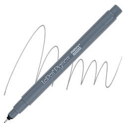 Marvy Uchida LePen Pigment Pen - Dark Gray pen and swatch