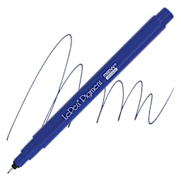 Marvy Uchida LePen Pigment Pen - Navy pen and swatch