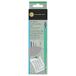 Manuscript Modern Calligraphy Dip Pen Set - Teal, front of the packaging