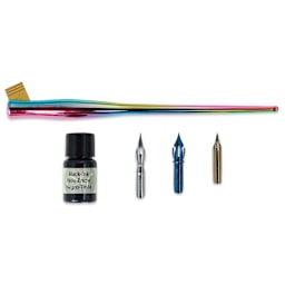 Manuscript Modern Calligraphy Oblique Pen Set - Rainbow Metallic