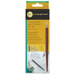 Manuscript Leonardt Dip Pen Sets - Copperplate & Shadow Set, front of the packaging