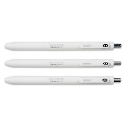 Paper Mate Inkjoy Gel Bright Pens - White, Set of 3, point retracted
