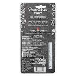 Paper Mate Inkjoy Retractable Metallic Gel Pens - Assorted Colors, Set of 3, back of the packaging