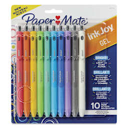 Paper Mate Inkjoy Gel Bright Pens - Bright Colors, Set of 10, front of packaging