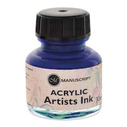 Manuscript Acrylic Artist's Ink - Ocean Blue, 30 ml