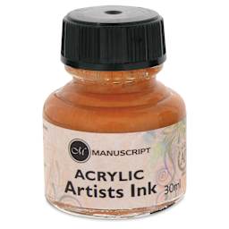 Manuscript Acrylic Artist's Ink - Metallic Gold, 30 ml