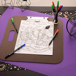 Sakura Gelly Roll UV Pens Set, colored drawing under bright light demonstrating invisible ink