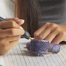 3Doodler Flow Tri-Color Filament Refills - in use