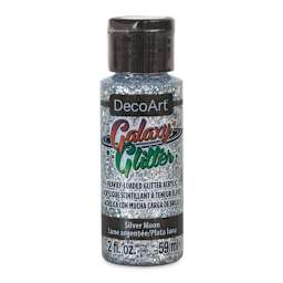 DecoArt Galaxy Glitter Paint - Silver Moon, 2 oz