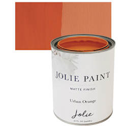 Jolie Matte Finish Paint - Urban Orange, Quart and swatch