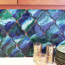 Unicorn Spit Gel Stain -Finished example of painted tiles