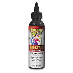 Unicorn Spit Gel Stain and Glaze - Midnight's Blackness, 4 oz, Bottle