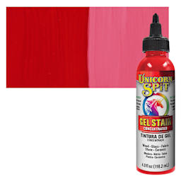 Unicorn Spit Gel Stain and Glaze - Molly Red Pepper, 4 oz - Bottle and Swatch