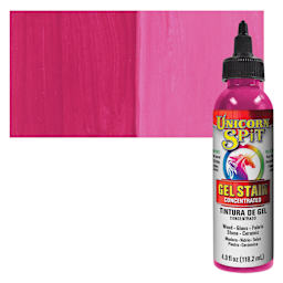 Unicorn Spit Gel Stain and Glaze - Pixie Punk Pink, 4 oz - Bottle and Swatch