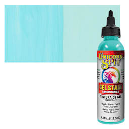 Unicorn Spit Gel Stain and Glaze - Zia, 4 oz - Bottle and Swatch