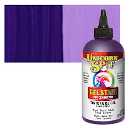 Unicorn Spit Gel Stain and Glaze - Purple Hill Majesty, 8 oz - Bottle and Swatch