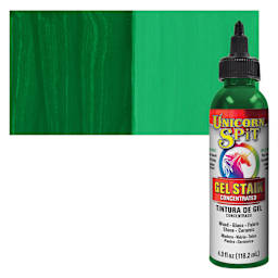 Unicorn Spit Gel Stain and Glaze - Dragon's Belly, 4 oz - Bottle and Swatch