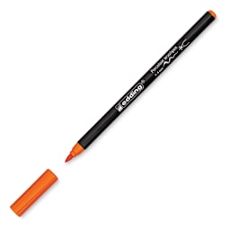 Edding 4200 Series Porcelain Brush Pen - Orange (Cap off)