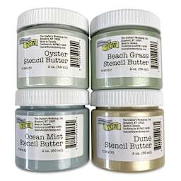 Stencil Butter Acrylic Paints - Pkg of 4, Coastal, 2 oz Jars