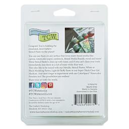 Stencil Butter Acrylic Paints - Mardi Gras, 2 oz, Pkg of 4 (Back of package)