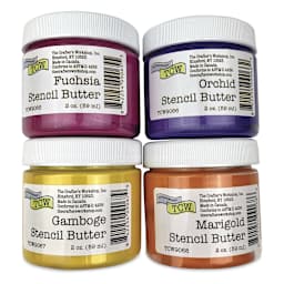 Stencil Butter Acrylic Paints - Pkg of 4, Mardi Gras, 2 oz