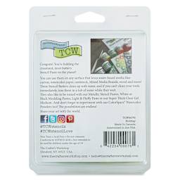 Stencil Butter Acrylic Paints - Holiday, 2 oz, Pkg of 4 (Back of package)