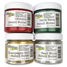Stencil Butter Acrylic Paints - Pkg of 4, Holiday, 2 oz