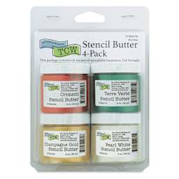 Stencil Butter Acrylic Paints - Holiday, 2 oz, Pkg of 4 (Front of package)