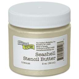 Stencil Butter Acrylic Paint - Seashell, 2 oz, Jar