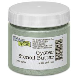 Stencil Butter Acrylic Paint - Oyster, 2 oz, Jar
