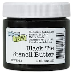 Stencil Butter Acrylic Paint - Black Tie, 2 oz, Jar