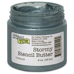 The Crafter's Workshop Stencil Butter - Stormy, 2 oz, Jar open