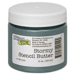 Stencil Butter Acrylic Paint - Stormy, 2 oz, Jar