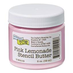 Stencil Butter Acrylic Paint - Pink Lemonade, 2 oz, Jar
