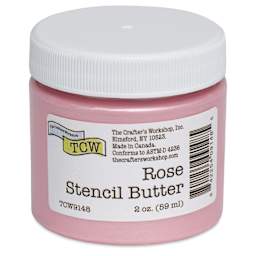 Stencil Butter Acrylic Paint - Rose, 2 oz, Jar
