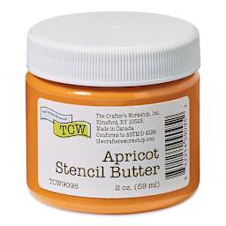 Stencil Butter Acrylic Paint - Apricot, 2 oz, Jar
