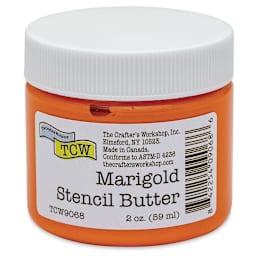 Stencil Butter Acrylic Paint - Marigold, 2 oz, Jar